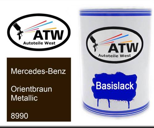 Mercedes-Benz, Orientbraun Metallic, 8990: 500ml Lackdose, von ATW Autoteile West.